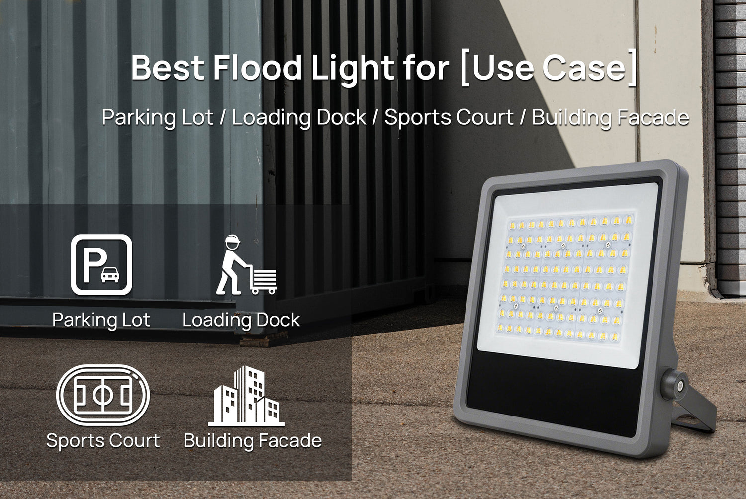 Best Flood Light for [Use Case]: Parking Lot / Loading Dock / Sports Court / Building Facade