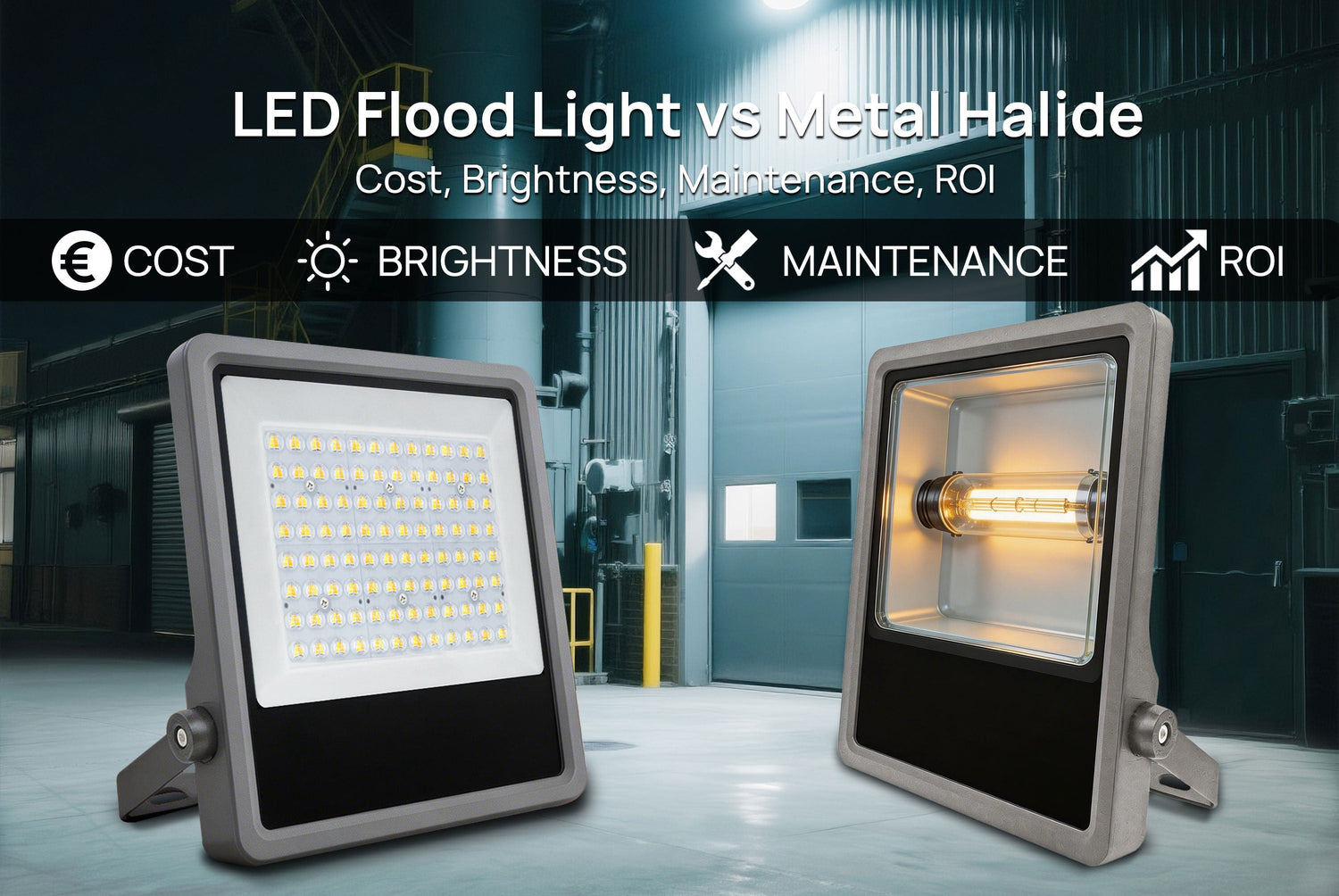 LED Flood Light vs Metal Halide: Cost, Brightness, Maintenance, ROI