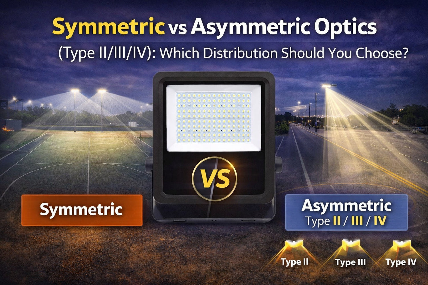 Symmetric vs Asymmetric Optics (Type II/III/IV): Which Distribution Should You Choose?