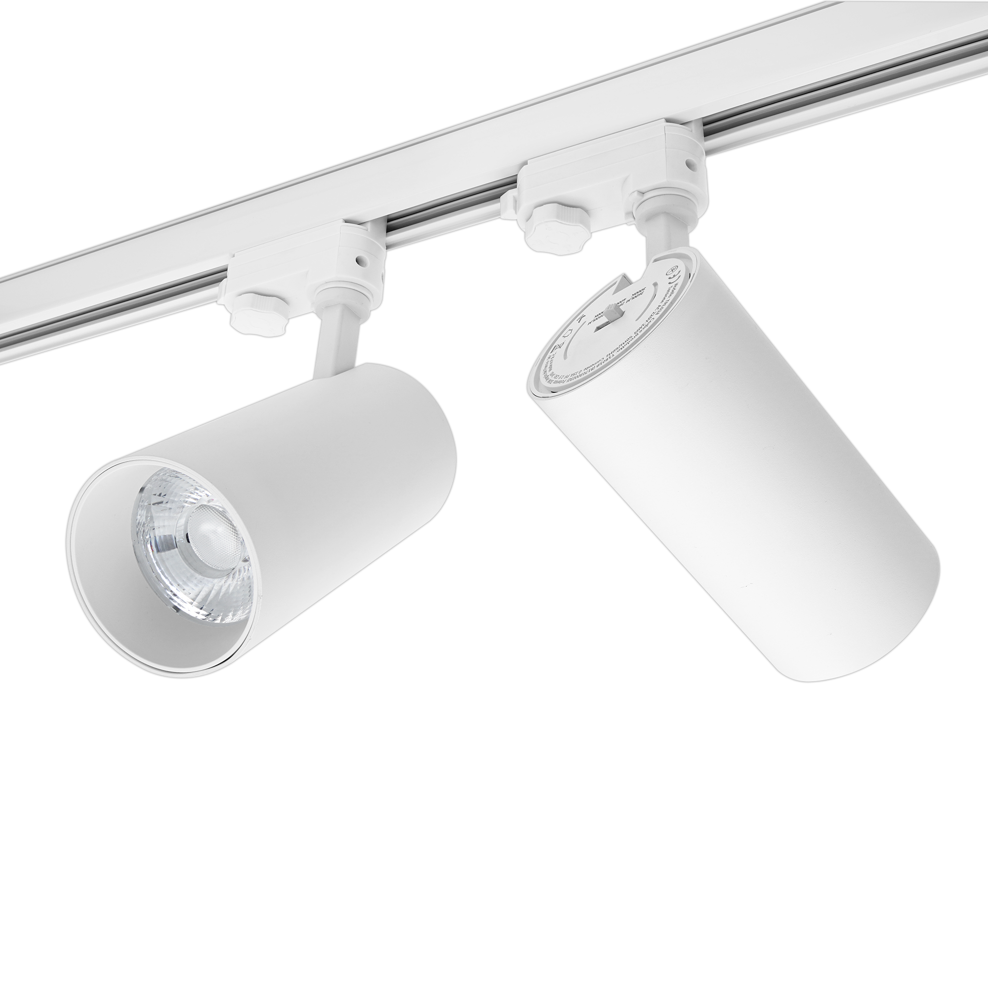 Projecteur sur rail triphasé 30 W CCT 3000K / 4000K / 6000K | angle de faisceau 36° blanc