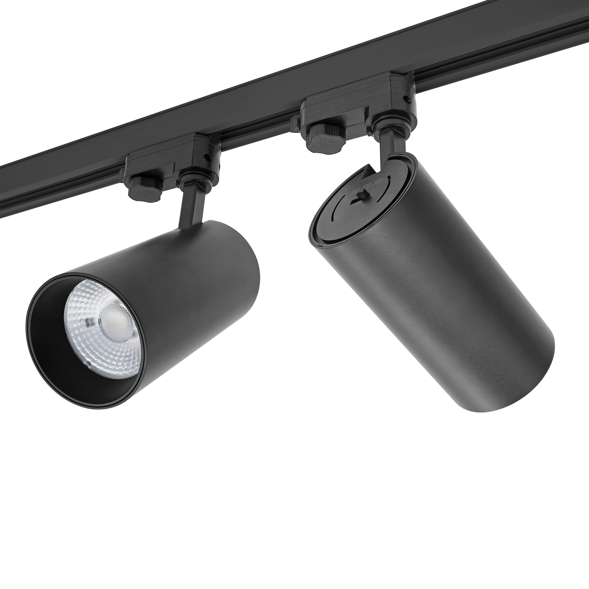 Projecteur sur rail triphasé 30 W CCT 3000K / 4000K / 6000K | angle de faisceau 36° Noir