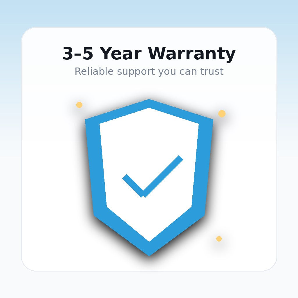 3–5 Years Warranty