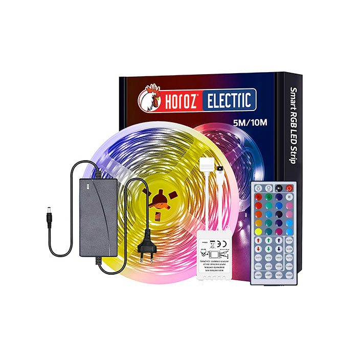 VICTORY 12–24V RGB LED Strip Kit 5m / 10m | Remote Control | 800 lm/m | 10W/m